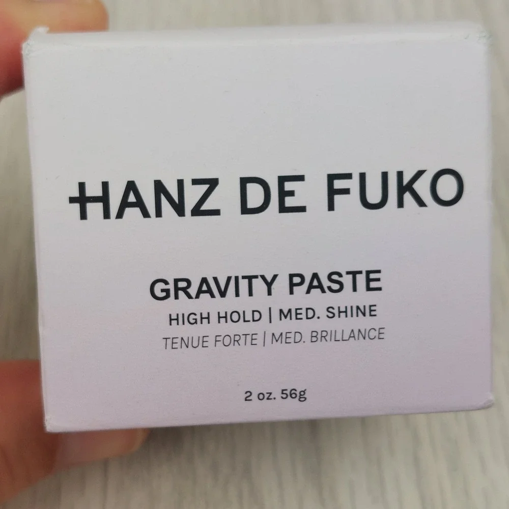 Hanz de Fuko Gravity Paste Mens 2oz White High Hold Medium Shine Styling Cream